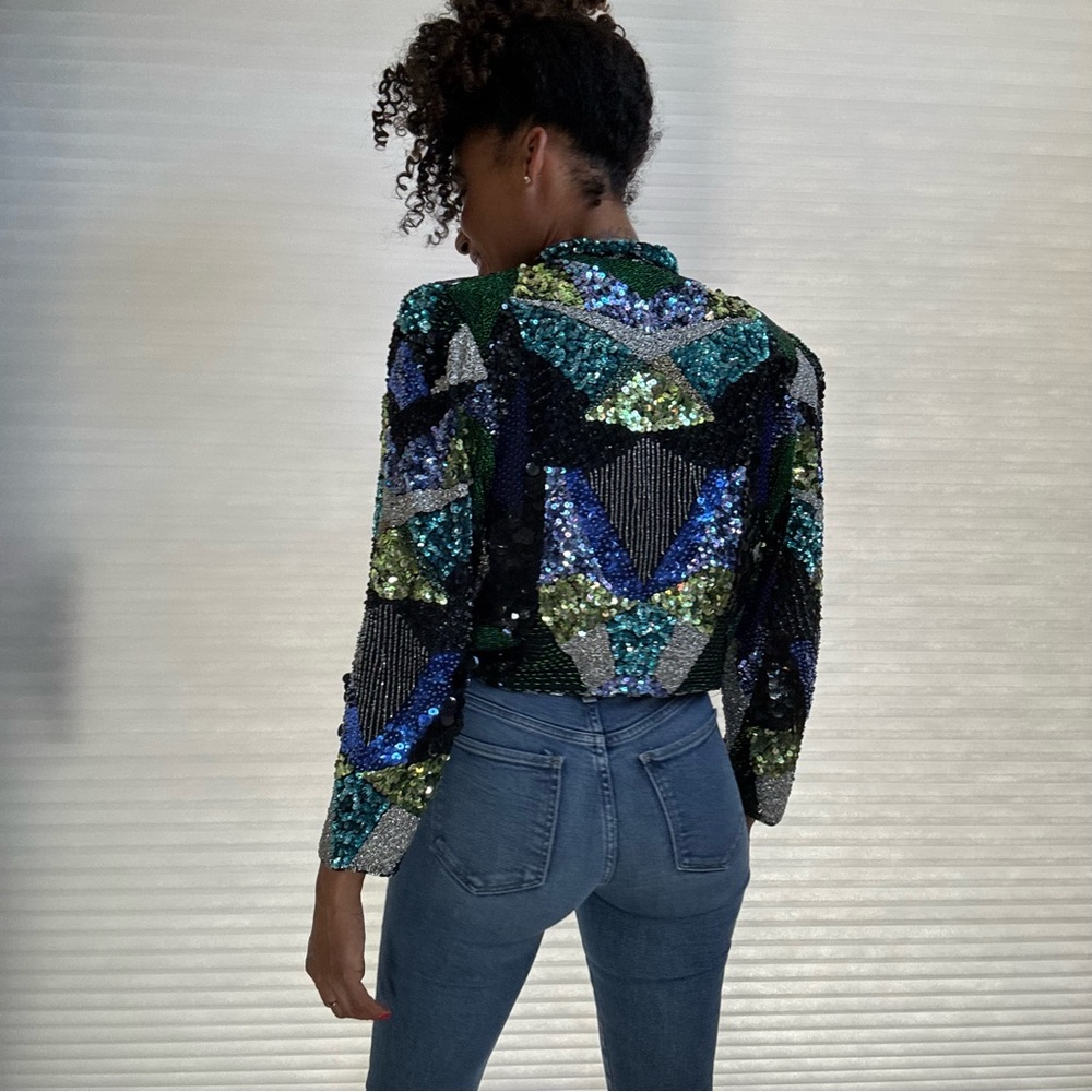 Scala Vintage Sequin Statement Jacket - Picture 8 of 16